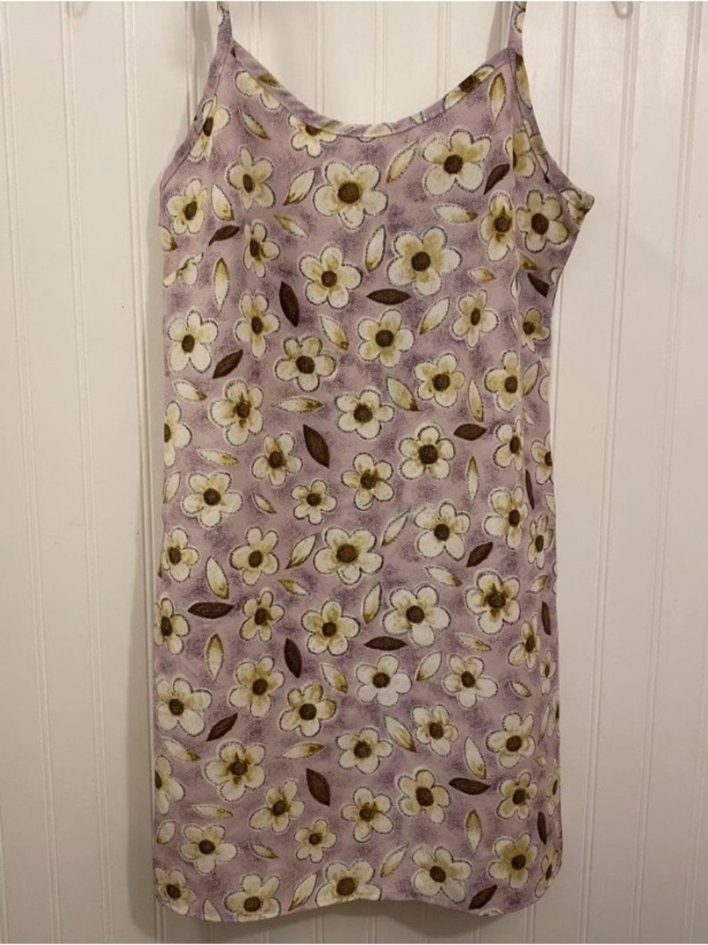 floral detailed lilac dress